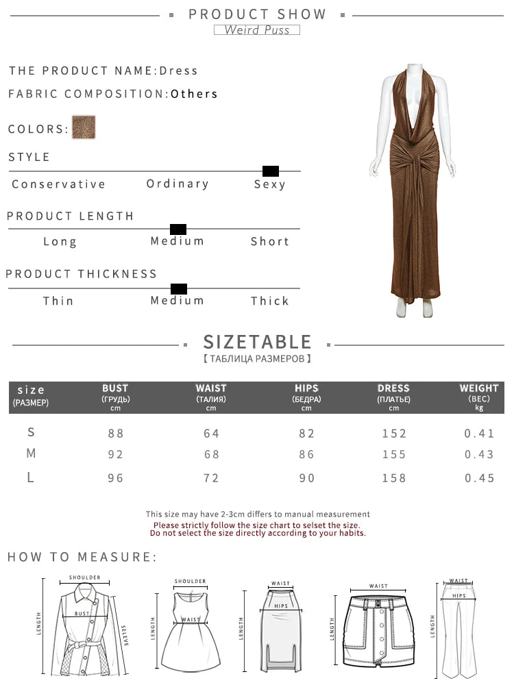 Weird Puss Ruched Backless Dress Women Sexy Swing Low-Neck Cross Bandage Tassel Sleeveless Elegant Hipster Classic Long Bodycon D4