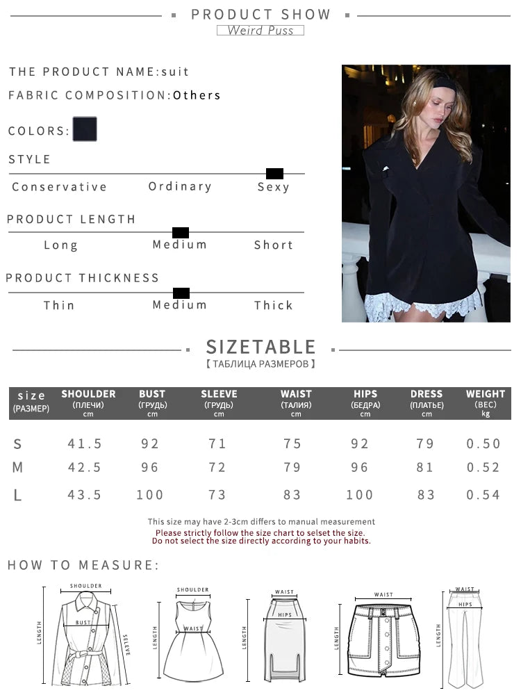 Girls Of Fashion Lace Hem Blazers Dress Women v-Neck Full Sleeve Autumn Trend Pocket Office Streetwear Elegant Simple Mini Bodycon  //