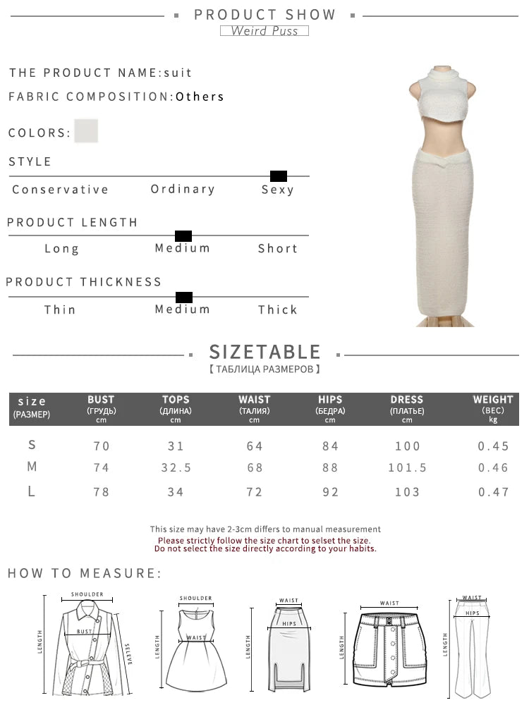 Girls Of Fashion Furry Women Elegant 2 Piece Set Solid Simple Basic Irregular Tank Tops+Long Skirts Matching Stretch Knit Summer Suits