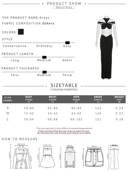 Girls Of Fashion Sexy Hollow 2 Piece Set Women Tracksuit Off Shoulder Strapless Top+Ruched Long Skirts Matchig Midnight Party Clubwear  //