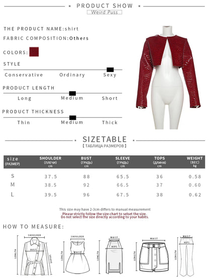 Girls Of Fashion Faux Leather Crop Jacket Women Hipster Autumn Trend Snake Print O-Neck Full Sleeve Streetwear Wild Basic Outwear Coat //