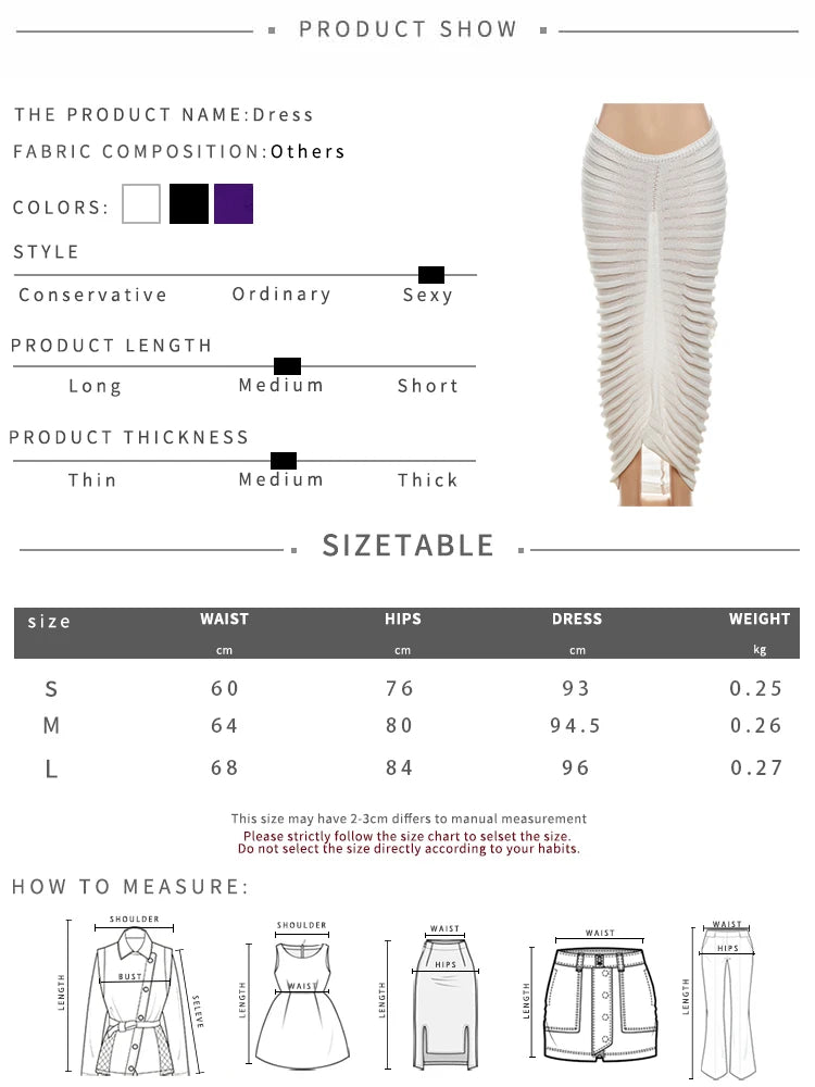 Girls Of Fashion Knit Women Tracksuit 2 Piece Set Striped Stretch See Through Shorts Sleeve Crop Tops+Maxi Skirts Matching Streetwear