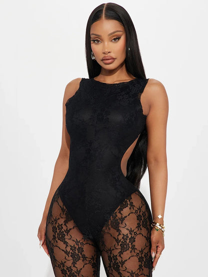 Weird Puss Sexy Patchwork Jumpsuit Women Sleeveless Backless 2025 Summer Fashion Midnight Coquette Clubwear Activity Overalls %